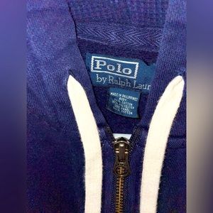 Polo Ralph Lauren Double Knit Full Zip Hoodie - AVIATOR NAVY - Large